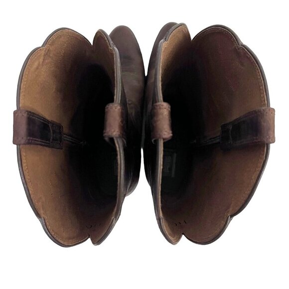 Ariat Mens Brown Leather Western Cowboy Boots US 11C Pull On Rubber Soles - Picture 6 of 10